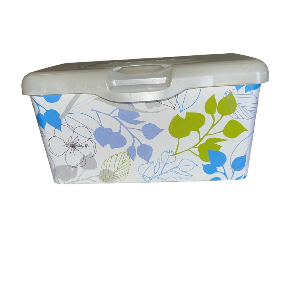 Huggies Baby Wipe Container Clamshell Box Storage Tub Container Floral